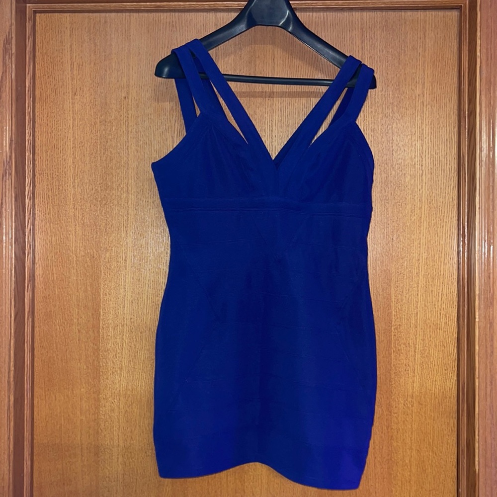 Arden B blue fitted dress.